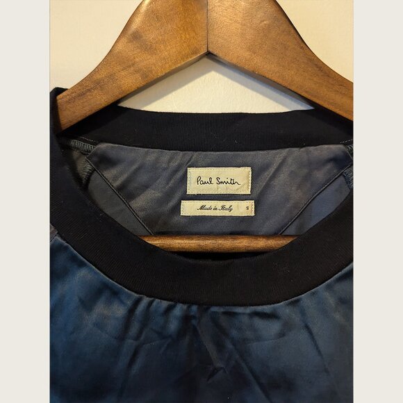 PAUL SMITH - Satin zipped crewneck sweater - Sz S - Picture 3 of 8